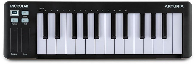 Arturia MicroLab Mk3 - 음악 제작용 범용 MIDI 컨트롤러 화이트 142021 8377035818, 블랙