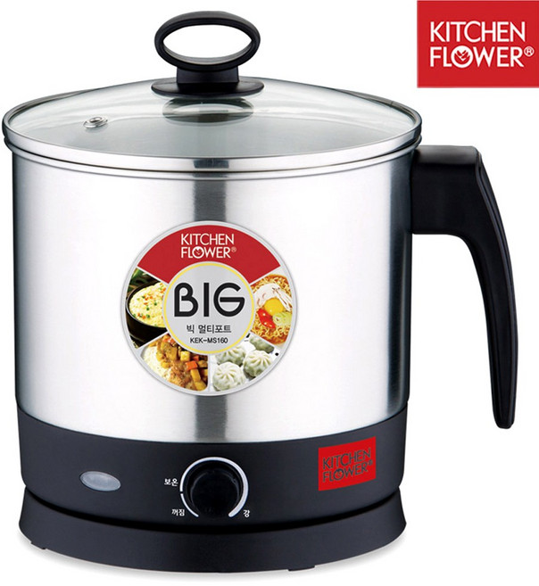 키친플라워 빅 멀티포트 무선 라면포트 2.0L KEK-MS160, KEK- (MS160) 1개