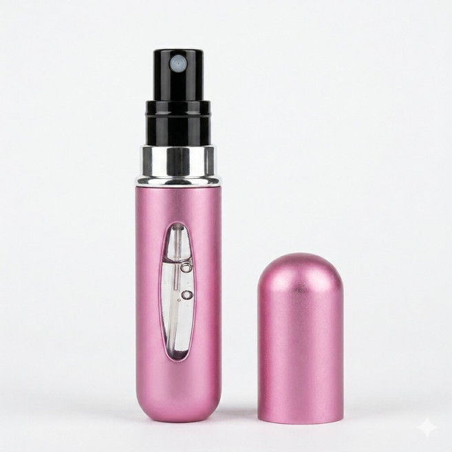 소소데일리 휴대용 향수공병5ml 4개, 블랙+유광핑크+유광블루+유광골드