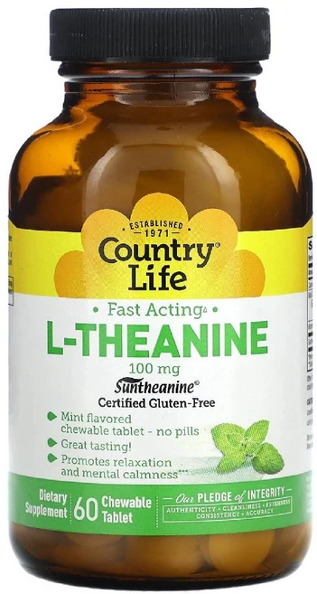 컨트리라이프 L-테아닌 100 mg 60 츄어블, 1개, 60정 - 쿠팡