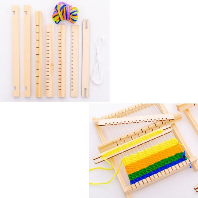 테피스트리 위빙틀 직조틀 공예 미니 나무 직조기 핸드 베틀, 단품