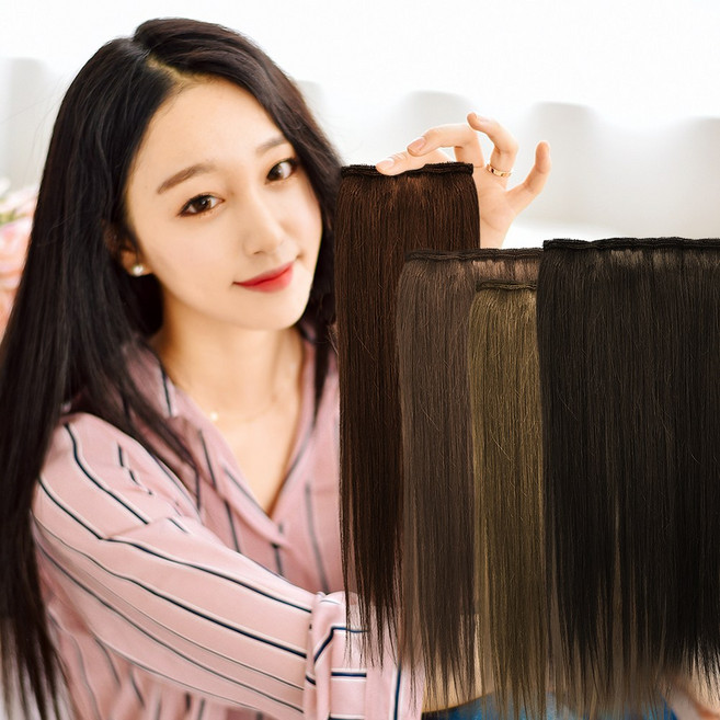 프리티레이디 인모 똑딱이 헤어피스 40cm/45cm 3핀(약 16cm) 똑딱핀이 3개 부착된 붙임머리, #NA, 40cm 3핀 1개, 1개