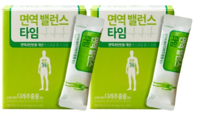 면역밸런스타임 면역과민반응개선 다래추출물 1박스 1개월 30포, 2개, 20g, 30회분