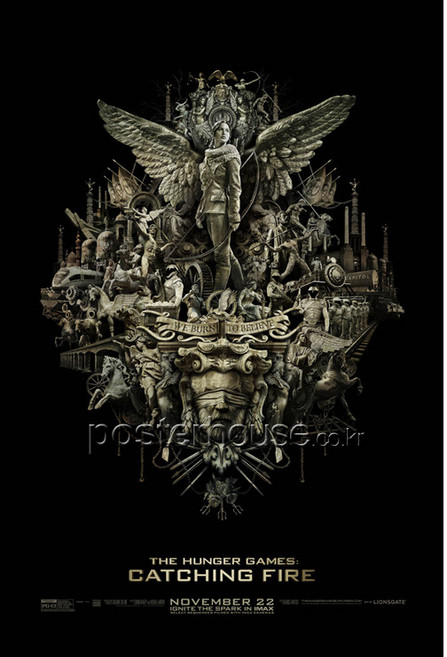영화포스터(One sheet) 60X88cm -헝거게임 아이맥스 버전: 캣칭 파이어 The Hunger Games: Catching Fire (IMAX), 포스터만구매