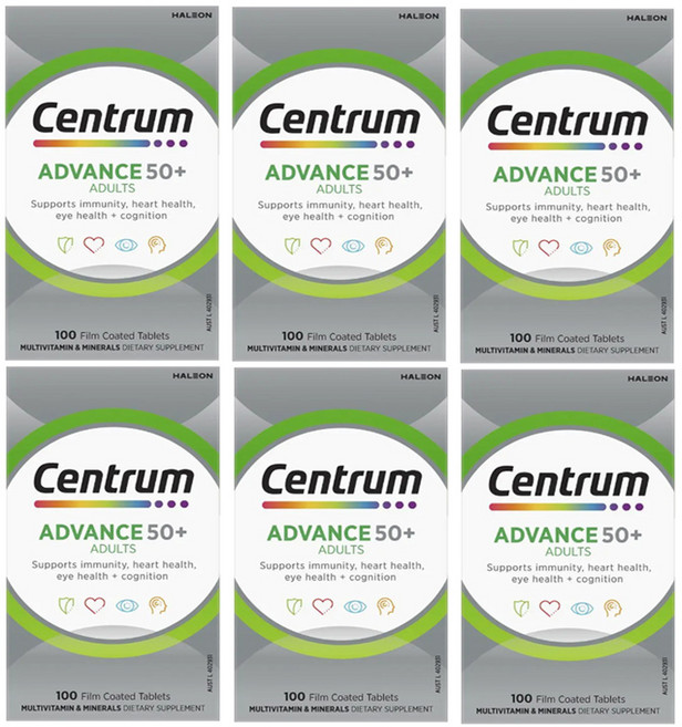 센트룸 어드밴스 성인용 멀티비타민 50+, 100정, 6개