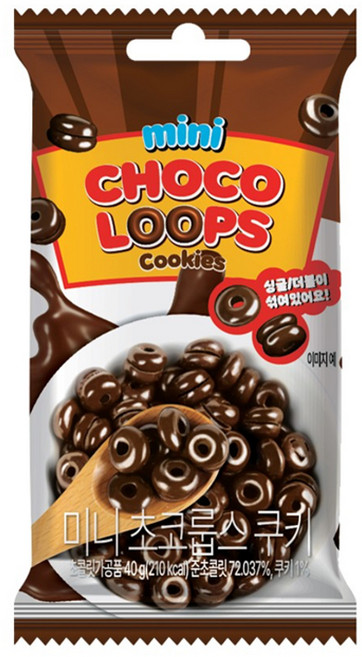 미니 초코룹스 쿠키, 4개, 40g