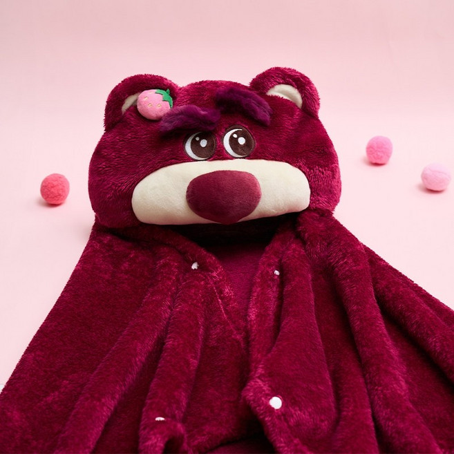 주토피아굿즈 디즈니 주토피아 닉 주디 양털 케이프 담요, 랏소베어