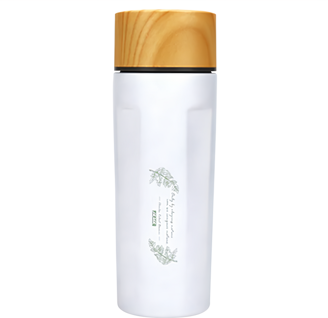 IKUK 陶瓷濾茶器瓷芯茗茶杯, 蕨葉白, 500ml, 1個