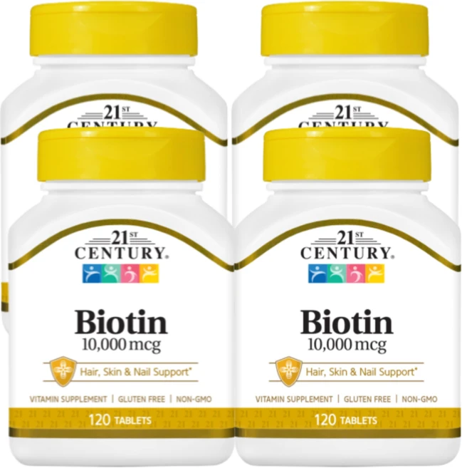 소스 내추럴스 비오틴 10000 mcg 120타블렛, 4개, 120정 - 쿠팡