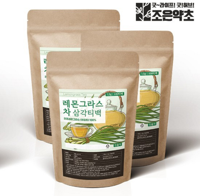 레몬그라스 레몬그라스차 삼각티백 1.5g x 100티백 대용량 x 3, 150g, 100개입, 3개