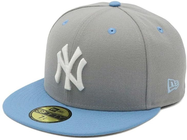 뉴에라 New Era 캡 59FIFTY 14561988 NER34C7730 NY 그레이/스카이 블루 그레이 뉴에라 캡 2톤 ONSPOTZ 별주 2톤 MLB 뉴욕 양키스 2톤 MLB