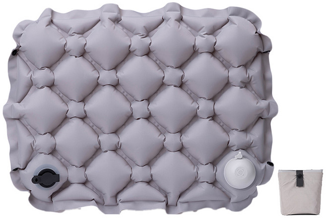 리치모리 휴대용 야외캠핑 등산 초경량 누름식 에어 방석, 그레이