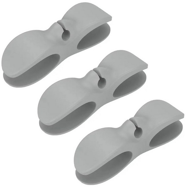 에어프라이어 커피머신용 케이블 코드정리 6개 와인더 클립홀더, 3Pcs Grey, 1세트