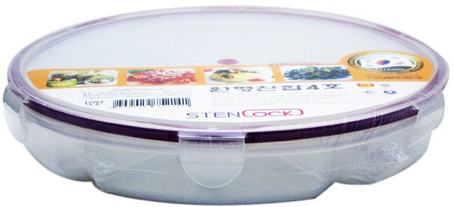 카네이션 원형 찬합 4호(실리콘재질), 단품, 1개