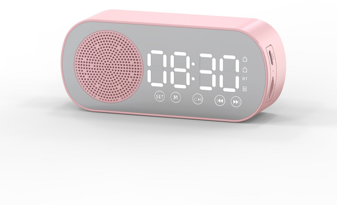 ARTBULL 블루투스스피커 미니 고화질 미러 알람 스피커, Z7, 핑크색
