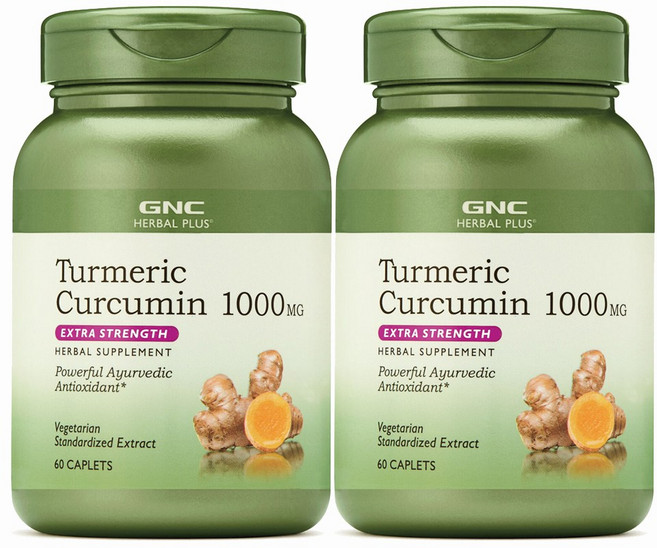 GNC 2개세트 지앤시 강황 투메릭 커큐민 1000MG 60정, 2개