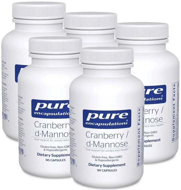 퓨어인캡슐레이션 크랜베리 ​​디마노스 디만노스 캡슐 Pure Encapsulations Cranberry D-Mannose, 90정, 5개 - 쿠팡