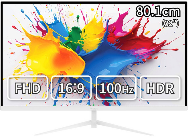 뷰싱크 32인치 FHD 슬림베젤 100Hz 게이밍 사무용 멀티 하이브리드, VSO321F 일반, 80cm