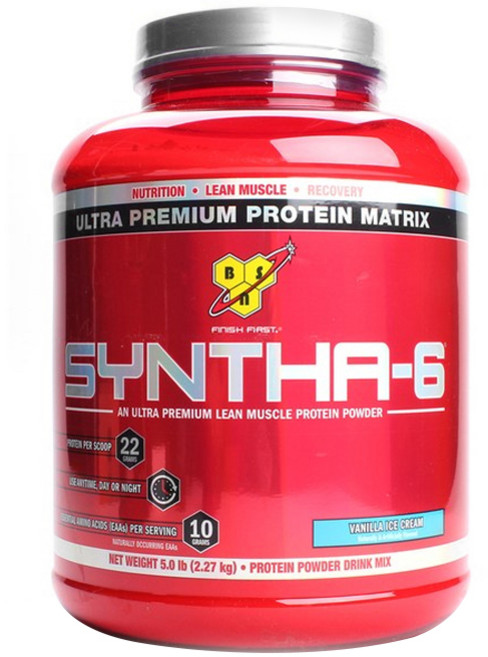 비에스엔 신타-6 프로틴 파우더 드링크 믹스 단백질 보충제, 바닐라 아이스크림(Vanilla Ice Cream), 2.27kg, 1