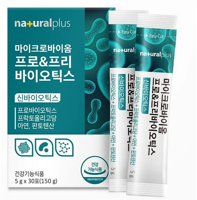 플러스 마이크로바이옴프로&프리바이오틱스30포 1개, 30개, 5g - 쿠팡