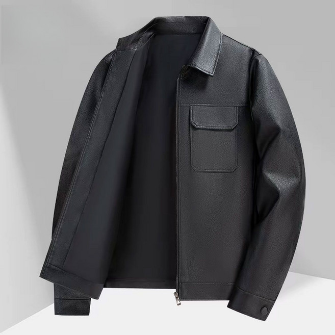 POMTOR 남성 가죽 자켓 주름 방지 쉬운 관리 레더점퍼