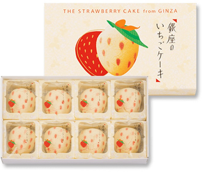도쿄바나나 긴자 딸기 케이크 8개입, 490g, 1개