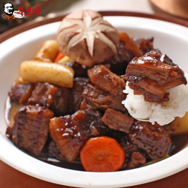 무보까 100% 국내산 한돈 삼겹 순살 돼지갈비찜 (냉동), 4개, 500g