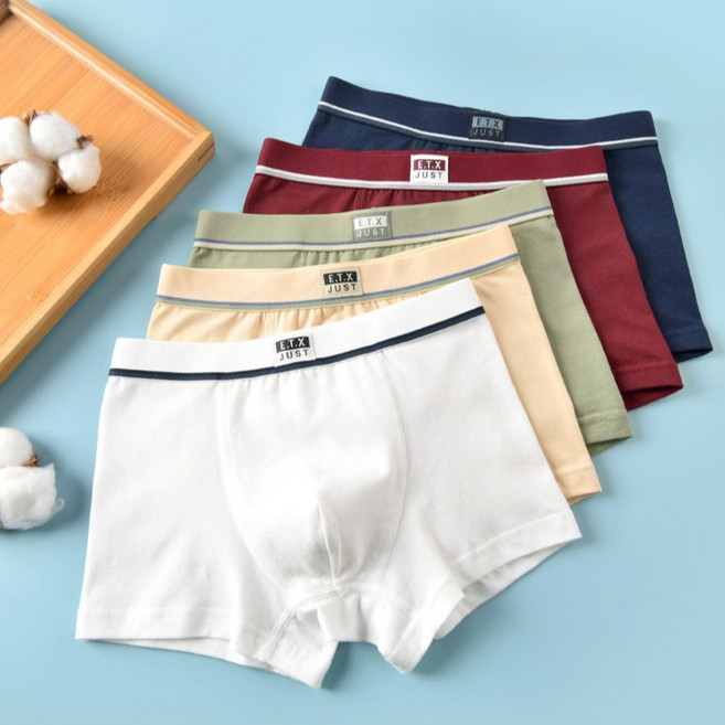 [NL67]남아 아동 주니어 속옷 사각 드로즈 팬티 5종 세트 DM02