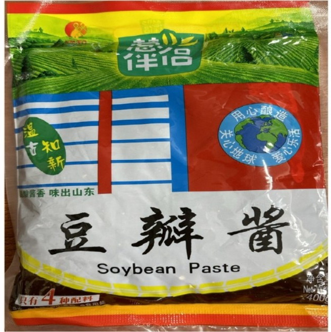 홍홍 중국식품 중국된장 충빤뤼 두반장 봉지 두부 중화소스 충반뤼, 400g, 1개