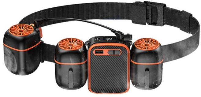 미니 허리 선물 핸즈프리 무소음 10000 충전식 쿨러 벨트 가정용 하이킹 스포츠 여름 해변 야외 활동 DS-I8, B