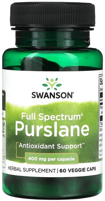 스완슨 풀스팩트럼 Purslane 400mg 60 베지캡슐, 1개, 60정 - 쿠팡
