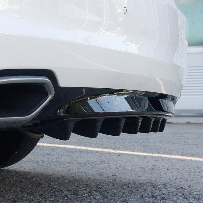 전차종 공용 디퓨져 후방 범퍼 가드 립 에어로파츠 호환 용품, 리어 디퓨져 (블랙) 7핀