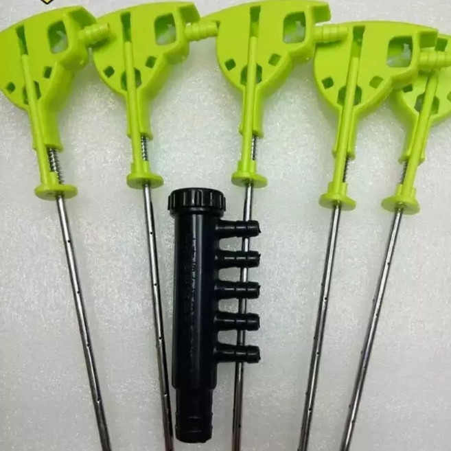 버섯 침봉 기 재배 불포함 양쪽 균사 주입 호스 단바늘, 38cm 5개 바늘+5개 튜브 호스없음, 1개