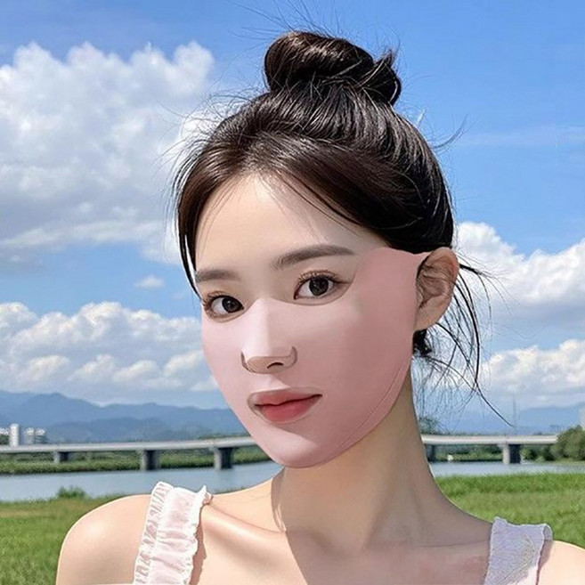 예쁜 마스크 UV 자외선차단 나들이 등산 골프 러닝 코입뚤린 쿨 마스크1+1, 2개, 진그래이