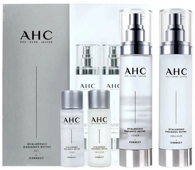AHC 玻尿酸保濕亮白套裝 深層補水提亮膚色 細緻毛孔 打造水潤透亮美肌, 1組