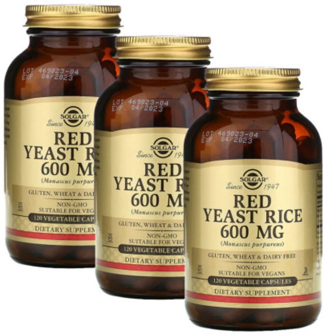 [정품 미국 배송] 솔가 홍국 레드 이스트 라이스 120정-3개 (식물성 캡슐) 600mg Solgar Red Yeast 600mg, 1세트, 360정 - 쿠팡