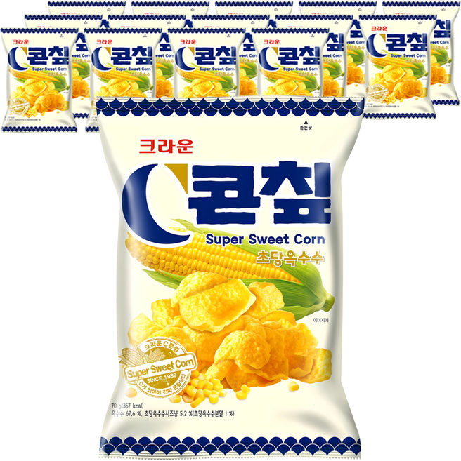 콘칲 초당옥수수 스낵, 70g, 15개