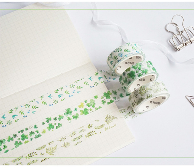 다스몰 감성디자인6 마스킹테이프, 클로버, 3개