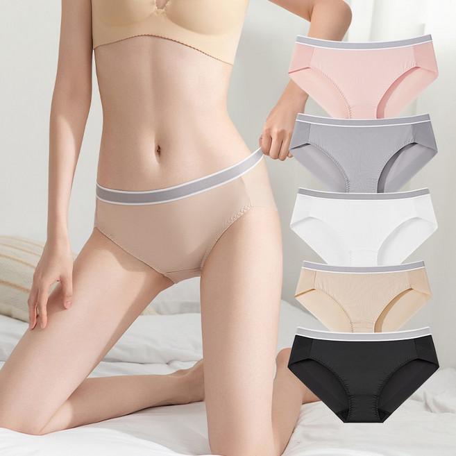 에브리핏 여성용 노라인 통기성 밴딩 햄팬티 5P세트