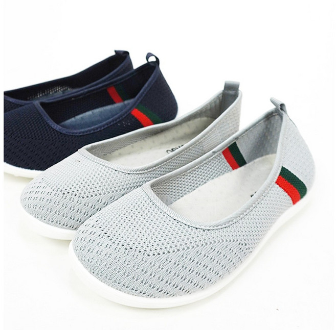 초경량 발편한 여성 단화 신발 봄여름 메쉬 플랫 슬립온