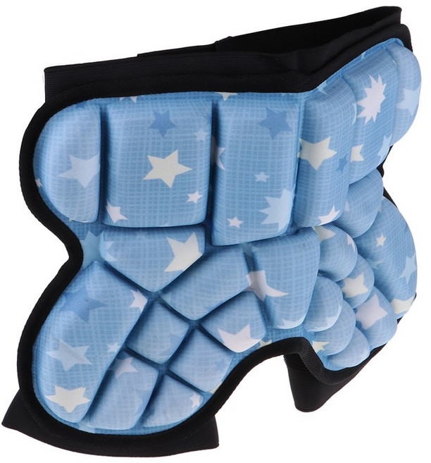 FWT 3D 패딩 된 엉덩이 보호 짧은 어린이 엉덩이 패드 EVA 패딩 된 짧은 바지, 푸른