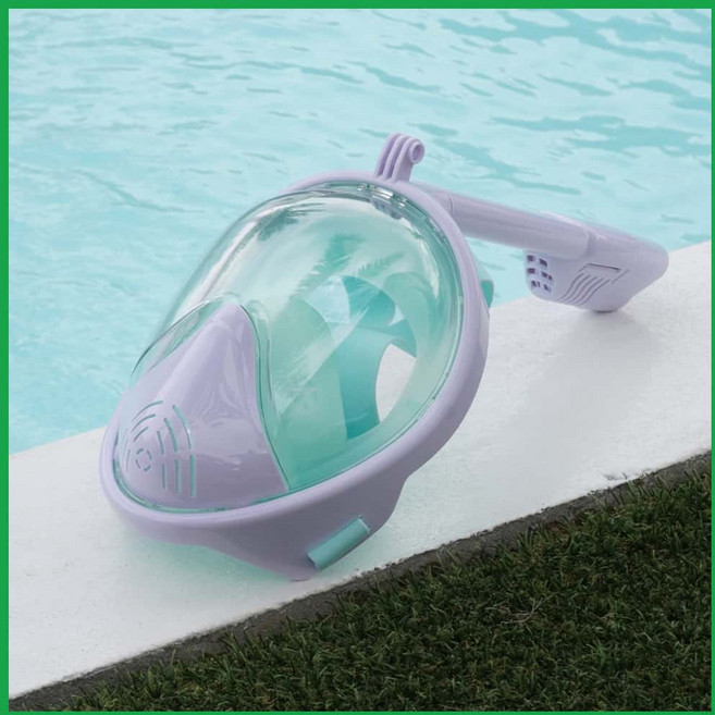 플레이풀 풀페이스 스노클 마스크 스노클링 성인용/아동용 호핑 프리다이빙 물안경, 아동용 샤크:핑크