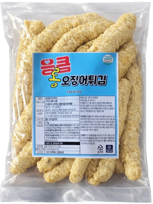 롱 오징어튀김 1kg 분식 간식용 안주 업소용 가정용 간편조리, 1개