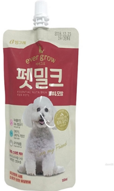 샐팩 펫밀크 피부 모발 150ml 유당분해효소, 피부&모발, 1