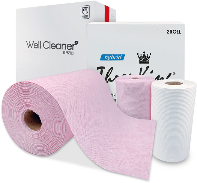 흡수지 핑크 화이트 1박스 400매 미트페이퍼 정육 고기 핏물제거 해동지, 1개, 핑크 1박스(2롤)