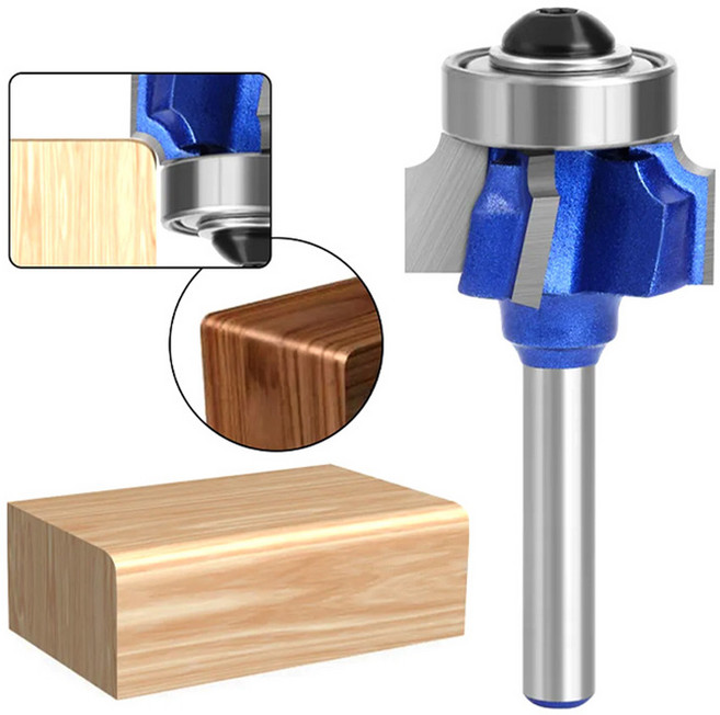 아이베란다 엣지 라운딩 트리머날 비트 라우터 6mm 샹크, 6xR2x24, 1개