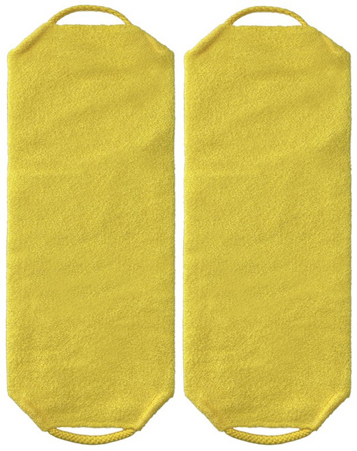 믹스어블 고급 대나무 때타월, 옐로우, 1개입, 2개