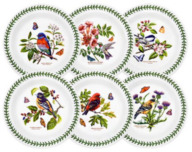 포트메리온 보타닉 가든 버드 대접시 6종 세트, 1개, 접시 6종, 혼합계열