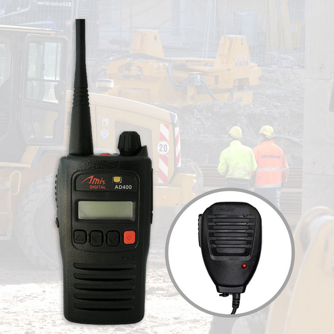 아미스 AD-400 AD400 고성능 DPMR 업무용 디지털 무전기 + 고급 핸드마이크, 1세트