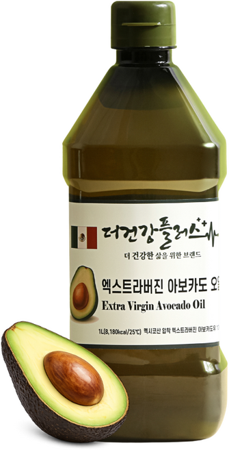 더건강플러스 엑스트라버진 최상급 아보카도오일 HASS 품종 냉압착 100%, 1개, 1L